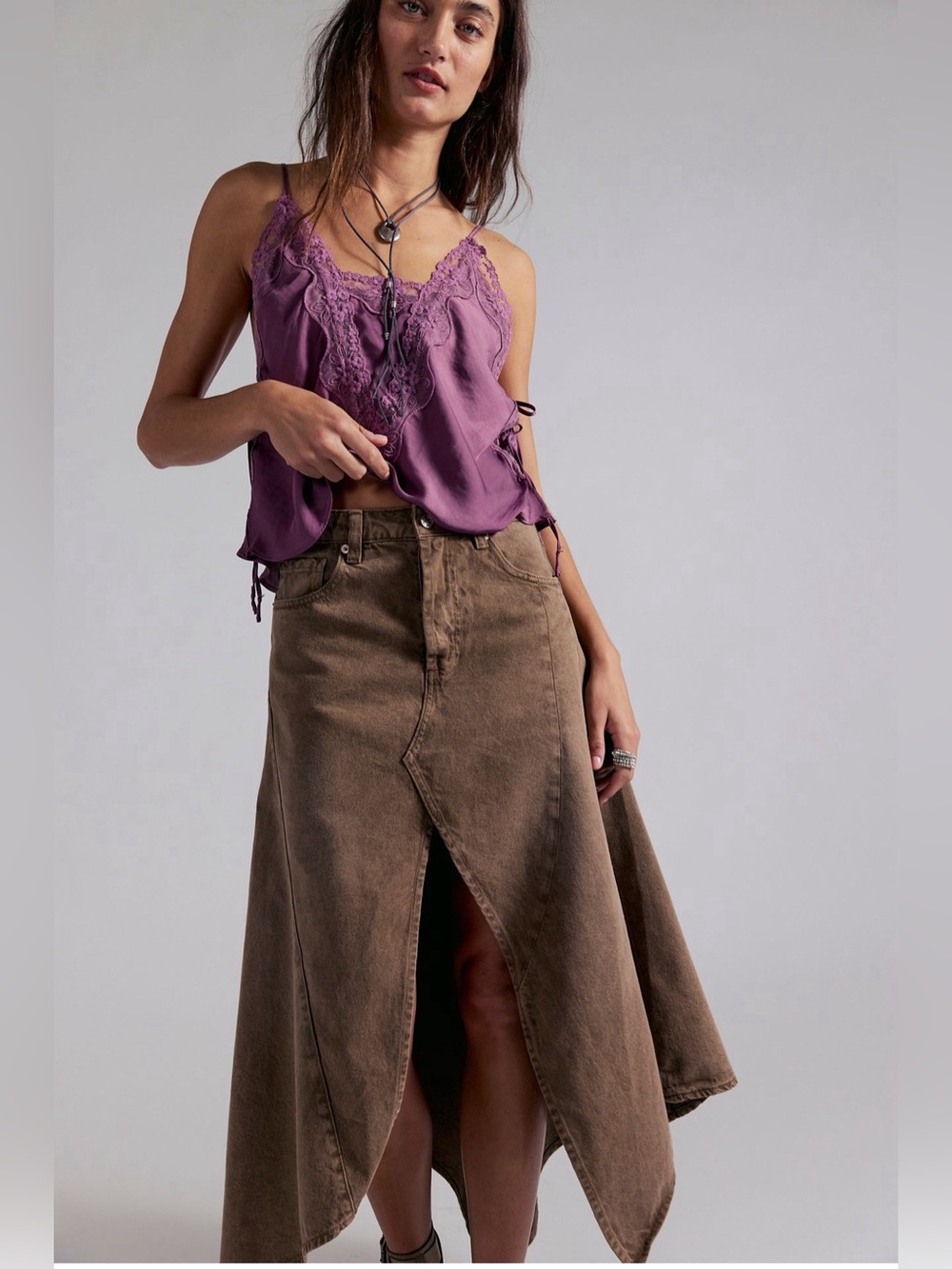 Free People We The Free Asymmetrical Maxi Skirt - Picture 2 of 5